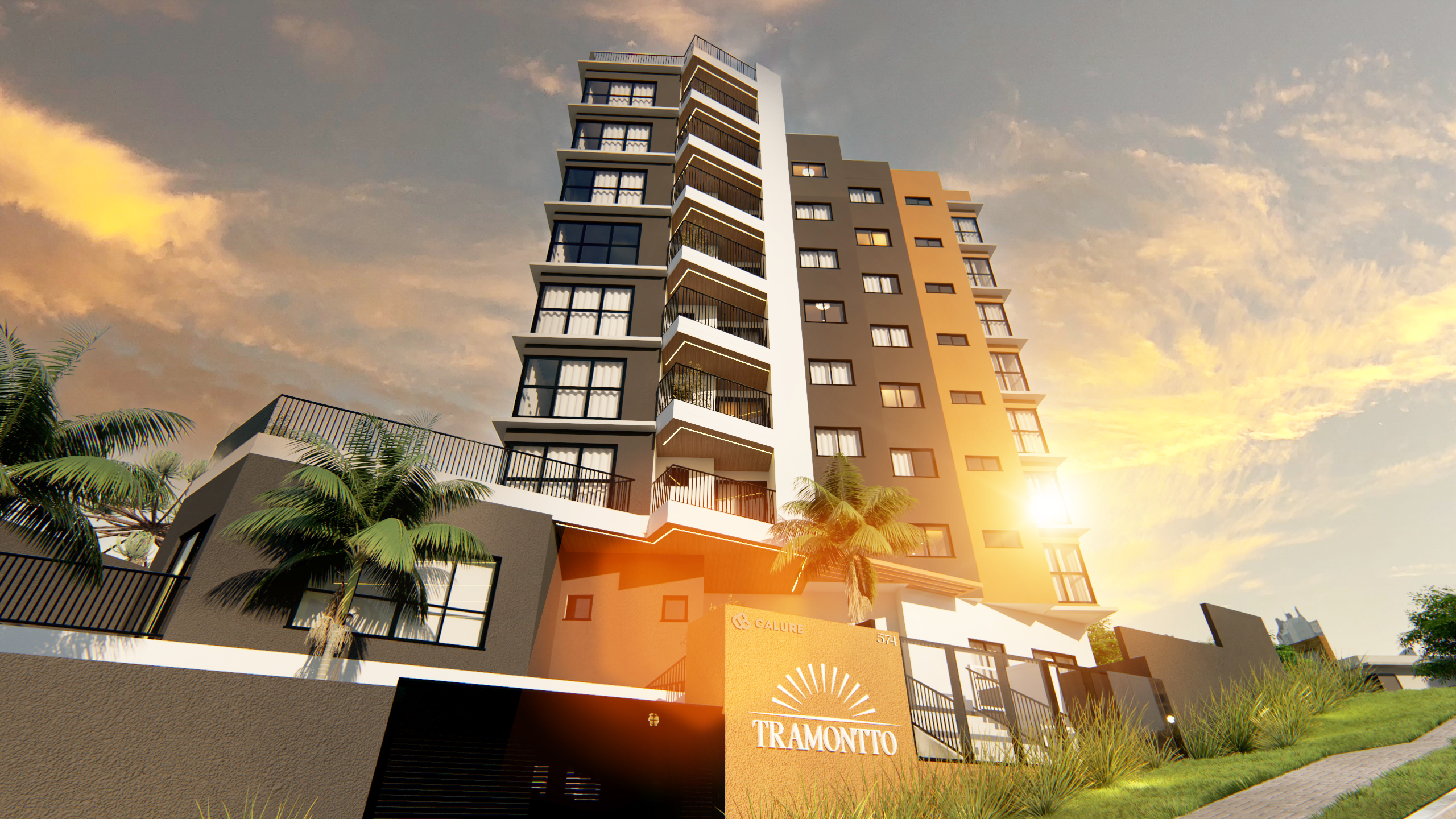 fachada do Tramontto Calure no bairro Tingui